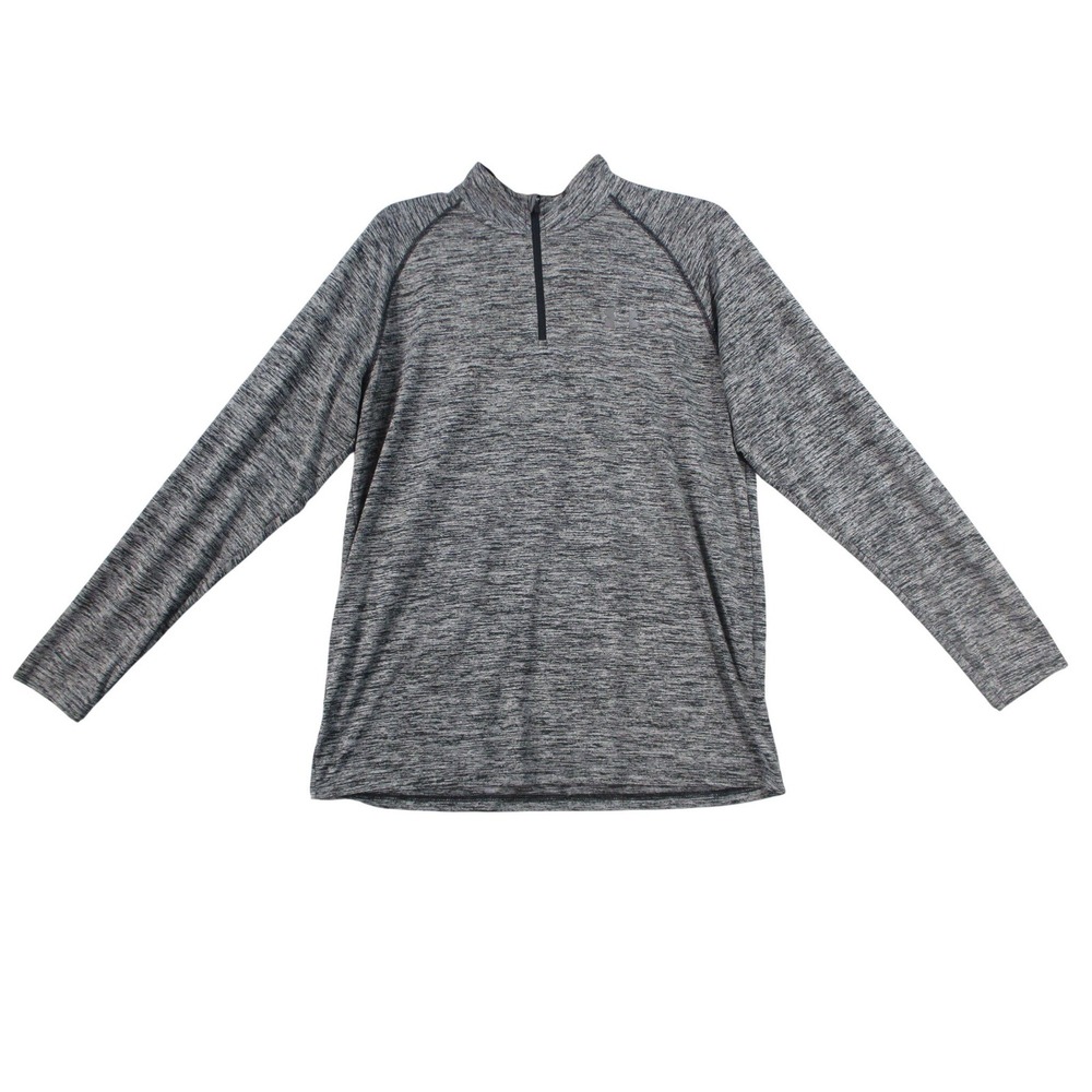 Under Armour‎ Mens Grey Space Dye 1/4 Zip Pullover Long Sleeve Shirt Size Large
